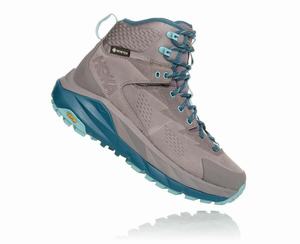 Hoka One One Women's Kaha GORE-TEX Hiking Boots Grey/Blue Clearance [ROLVP-3780]